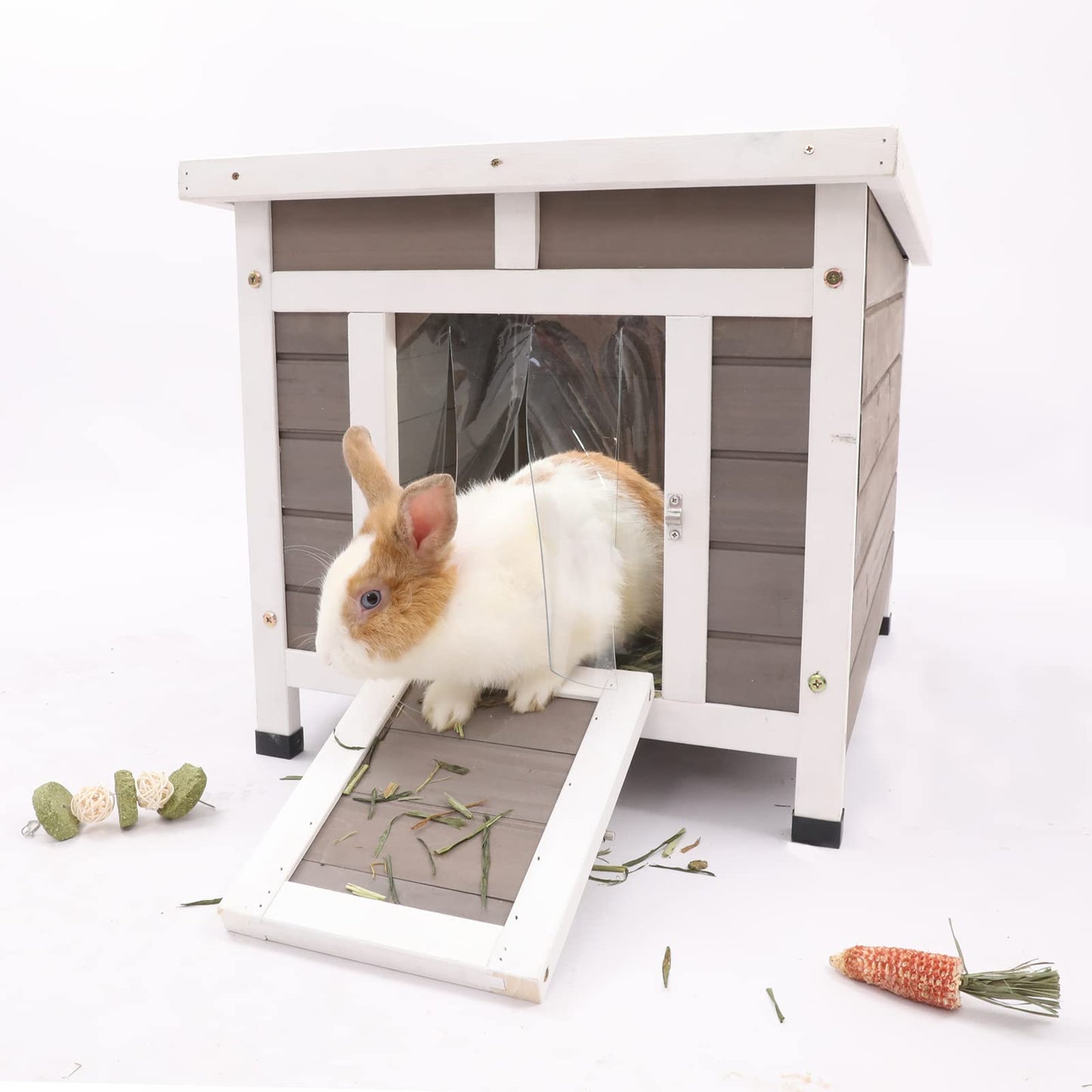 Outdoor Cat House Weatherproof - Outside Feral Cat House Shelter, Wooden Pet House