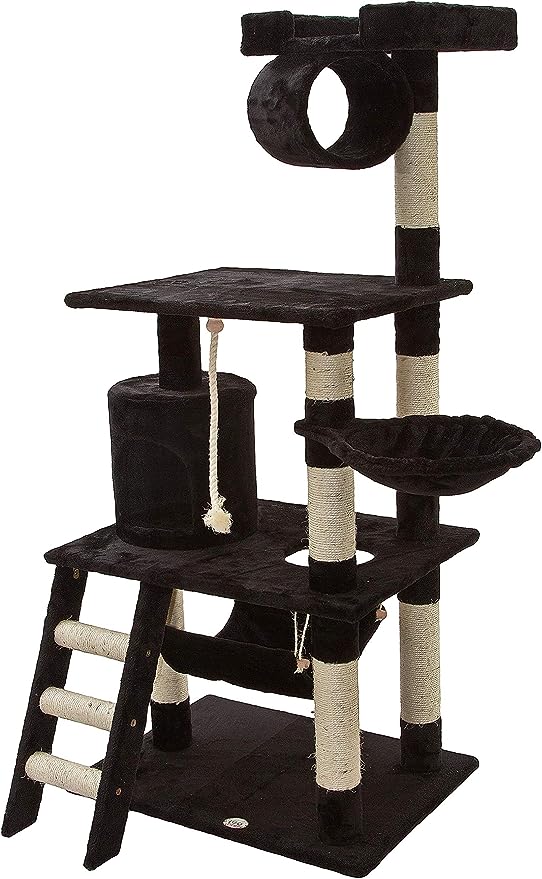62" Classic Cat Tree Kitty Tower Kitten Condo Scratcher for Indoor Cats with Sisal Posts