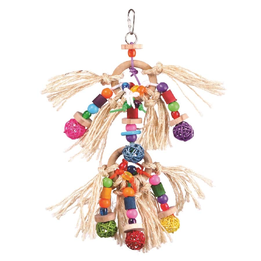 Kazoo Bird Toy With Sisal and Balls