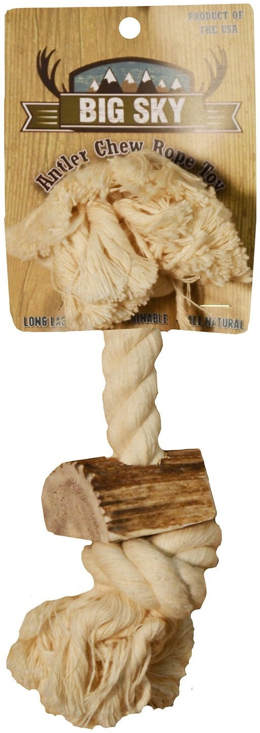 Scott Pet AB03W Big Sky Antler Chew Rope Dog Toy, 3/4" x 15"