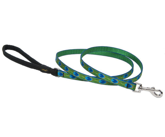 Lupine 32639 Originals Padded Handle Small Dog Leash, Tail Feathers, 1/2" x 6'