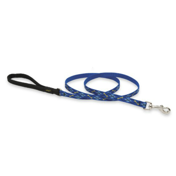 Lupine 41839 Originals Padded Handle Small Dog Leash, Dapper Dog, 1/2" x 6'