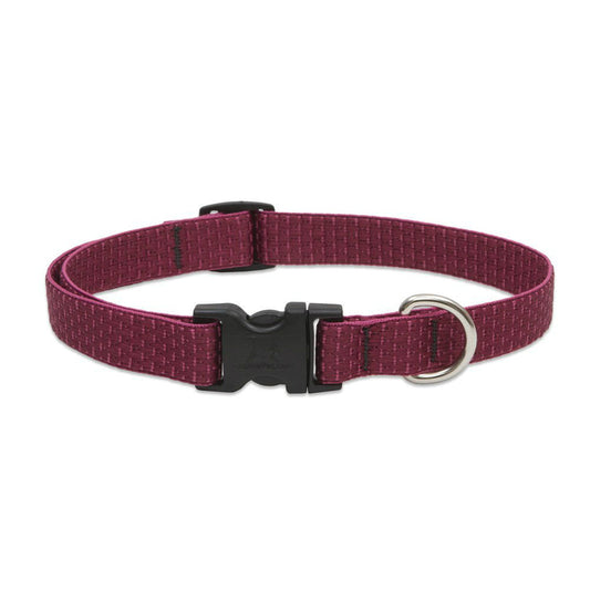 Lupine 36902 ECO Adjustable Collar for Medium Dogs, Berry, 3/4" x 13-22"