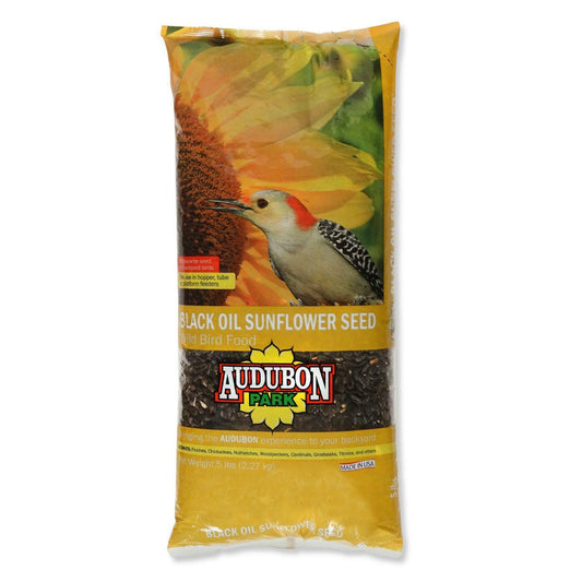 Audubon Park 12259 Black Oil Sunflower Seed Wild Bird Food, 5 Lbs