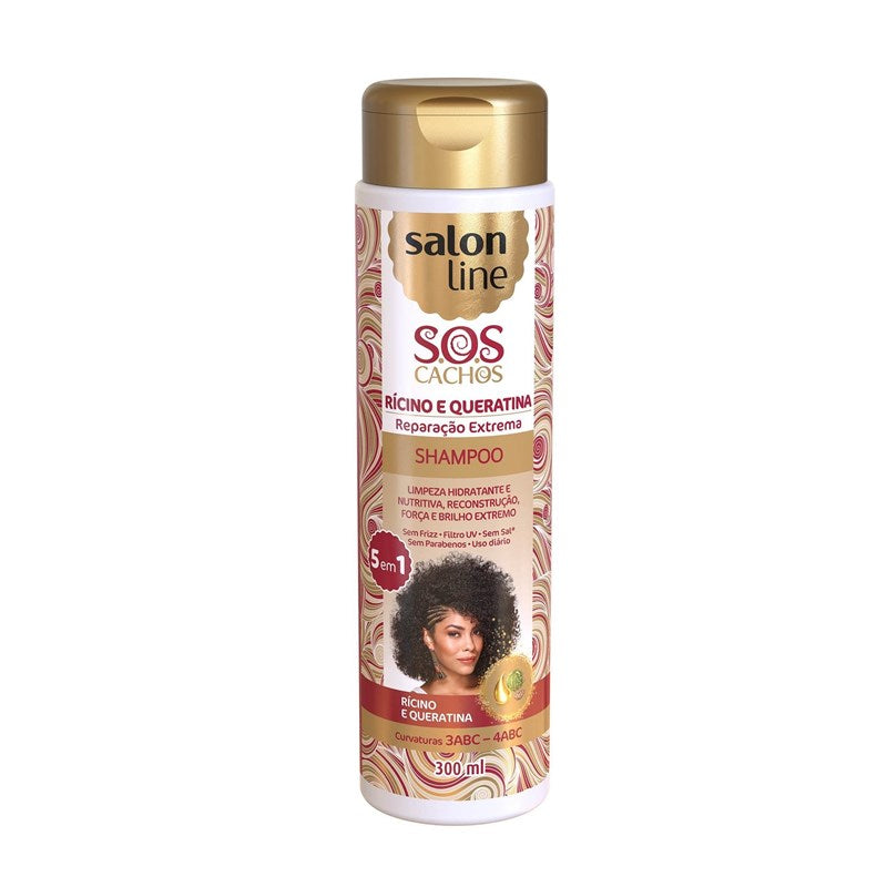 SOS Rícino e Queratina Shampoo 300ML