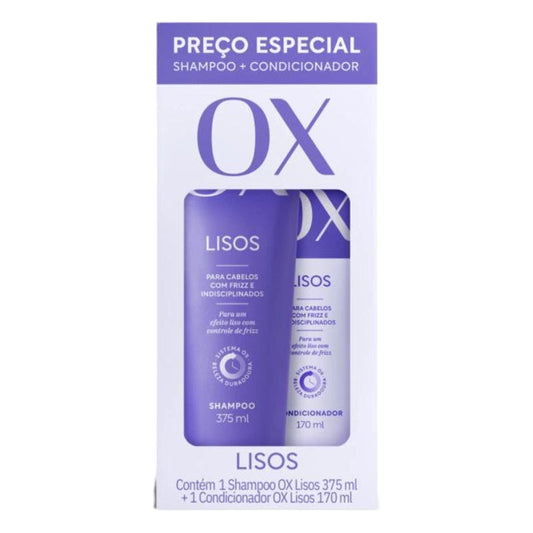 OX Long Lasting Smooth Shampoo 375ml + Conditioner 170ml Kit