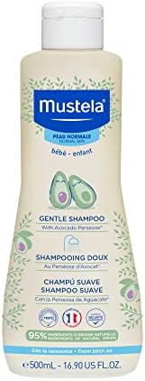 Mustela Baby Gentle Shampoo with Natural Avocado - Hair Care for Kids of all Ages & Hair Types - Tear-Free & Biodegradable Formula - Various Sizes - 1 or 2-Pack