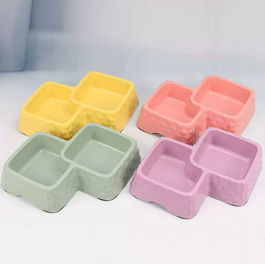 Bobo Bowl Pink Purple Blue 3 Colors Practical Easy Daily Use Food Water 3pcs NEW