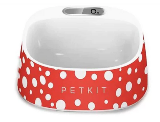 PETKIT Smart Antibacterial Bowl Easy Daily Use Food Water Red Polka Design NEW