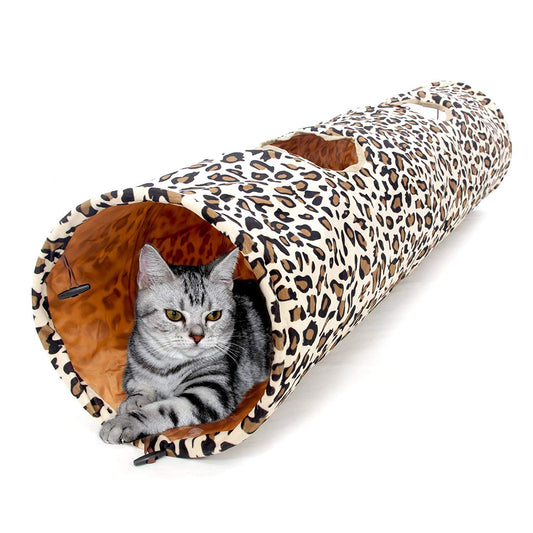 Cat Toys Collapsible Tunnel Dog Tube for Fat Cat,Rabbits,Dogs Length 51" Diameter 12"