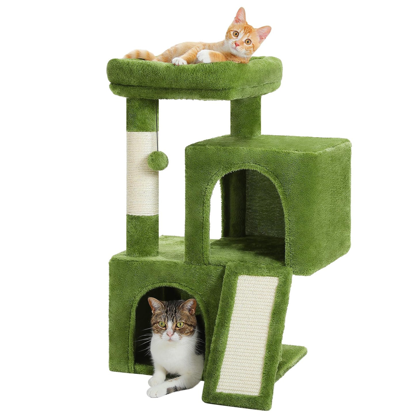 Cat Tree, 30 Inches Cat Tower with Dual Condos for Indoor Cats, All-in-One Cat House