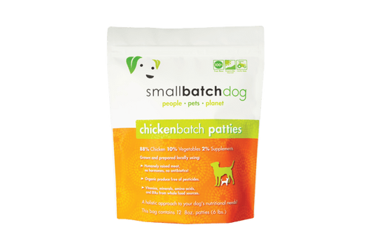 SmallBatch Raw Frozen Chicken Patties for Dogs