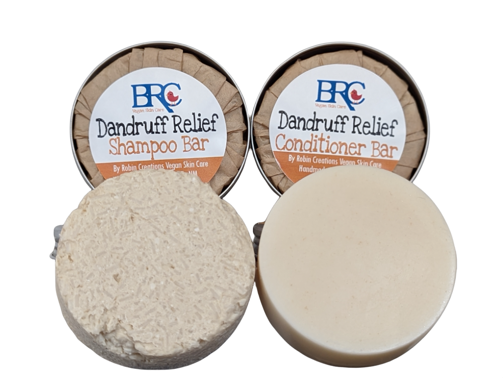 Handcrafted Natural Sulfate-Free Dandruff Shampoo & Conditioner Bar Set