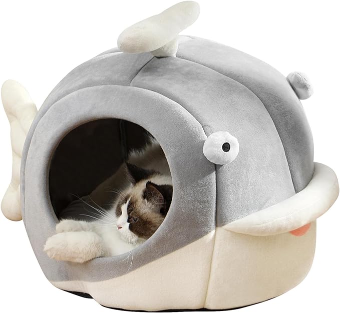 Cat Beds for Indoor Cats - Cat Bed Cave with Removable Washable Cushioned Pillow