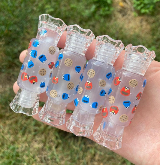 Clear Custom Vegan Candy Shaped Vanilla flower Lip Gloss