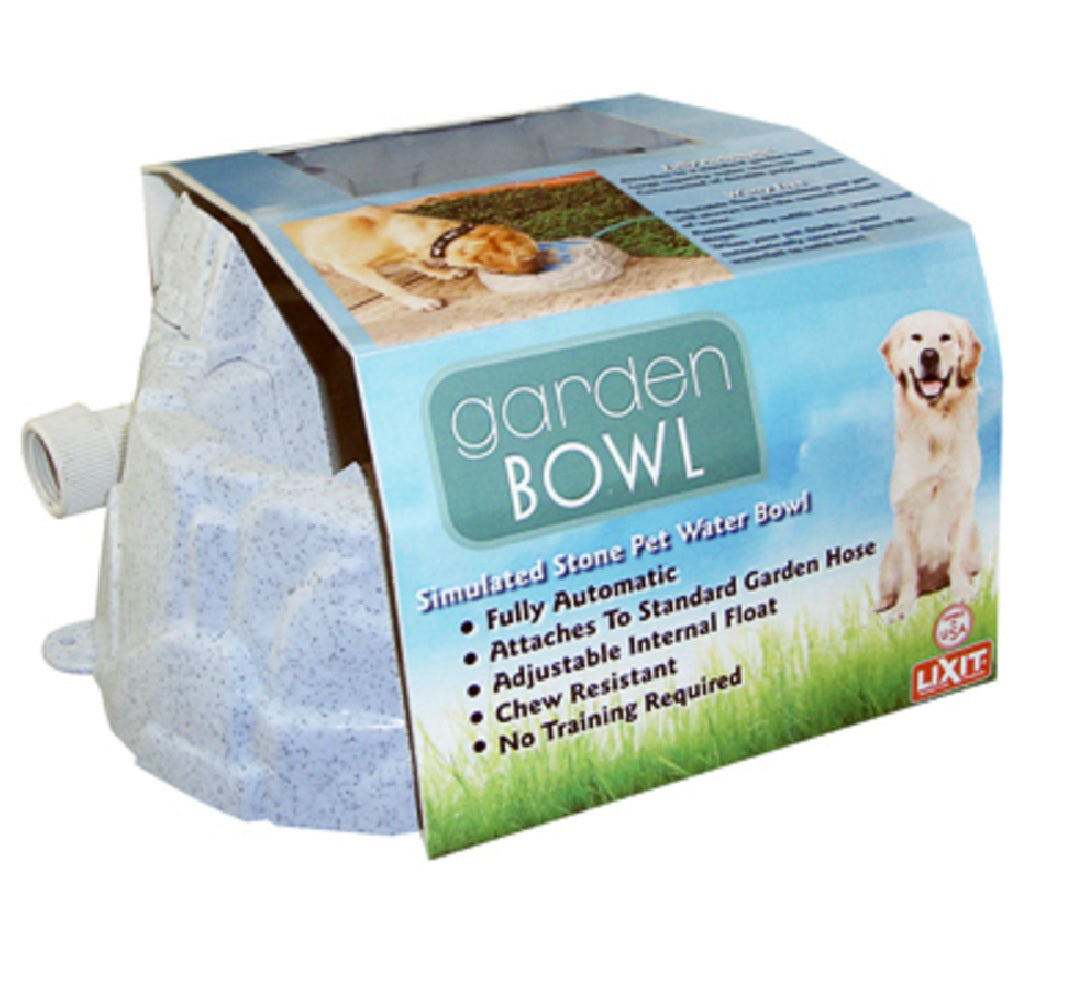 Lixit 30-0845-004 Simulated Stone Pet Garden Water Bowl