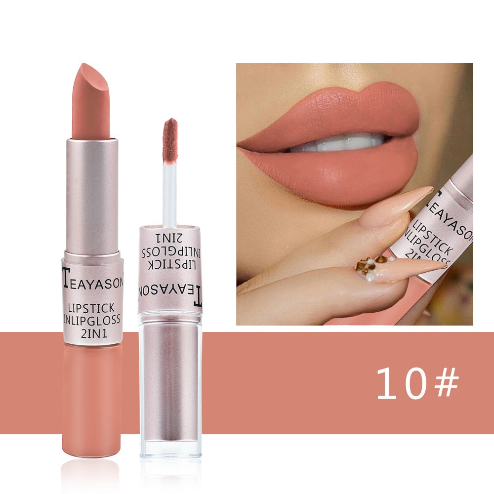Double-Ended Non-Stick Cup Matte Lip Glosses