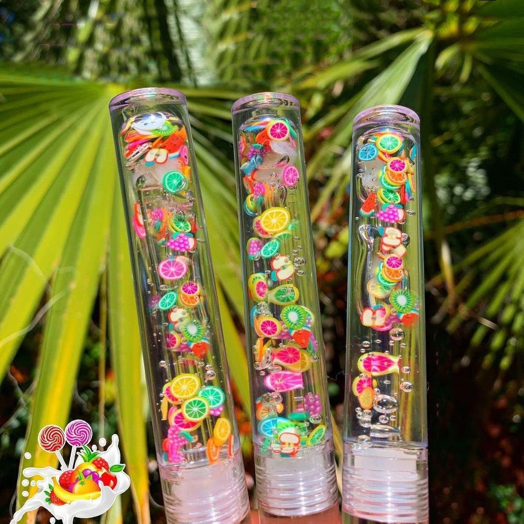 Custom Lip Gloss Clear Long Lasting Tubes 8 pcs