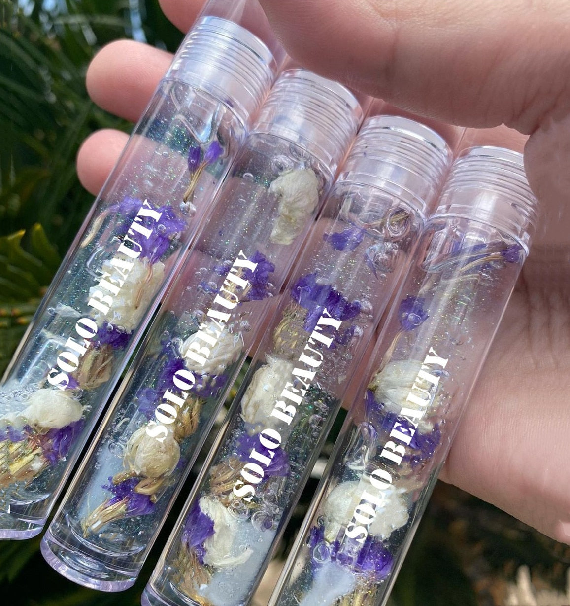 Clear Pink Tube 24K Gold Plumping Vegan Rose Lip Gloss