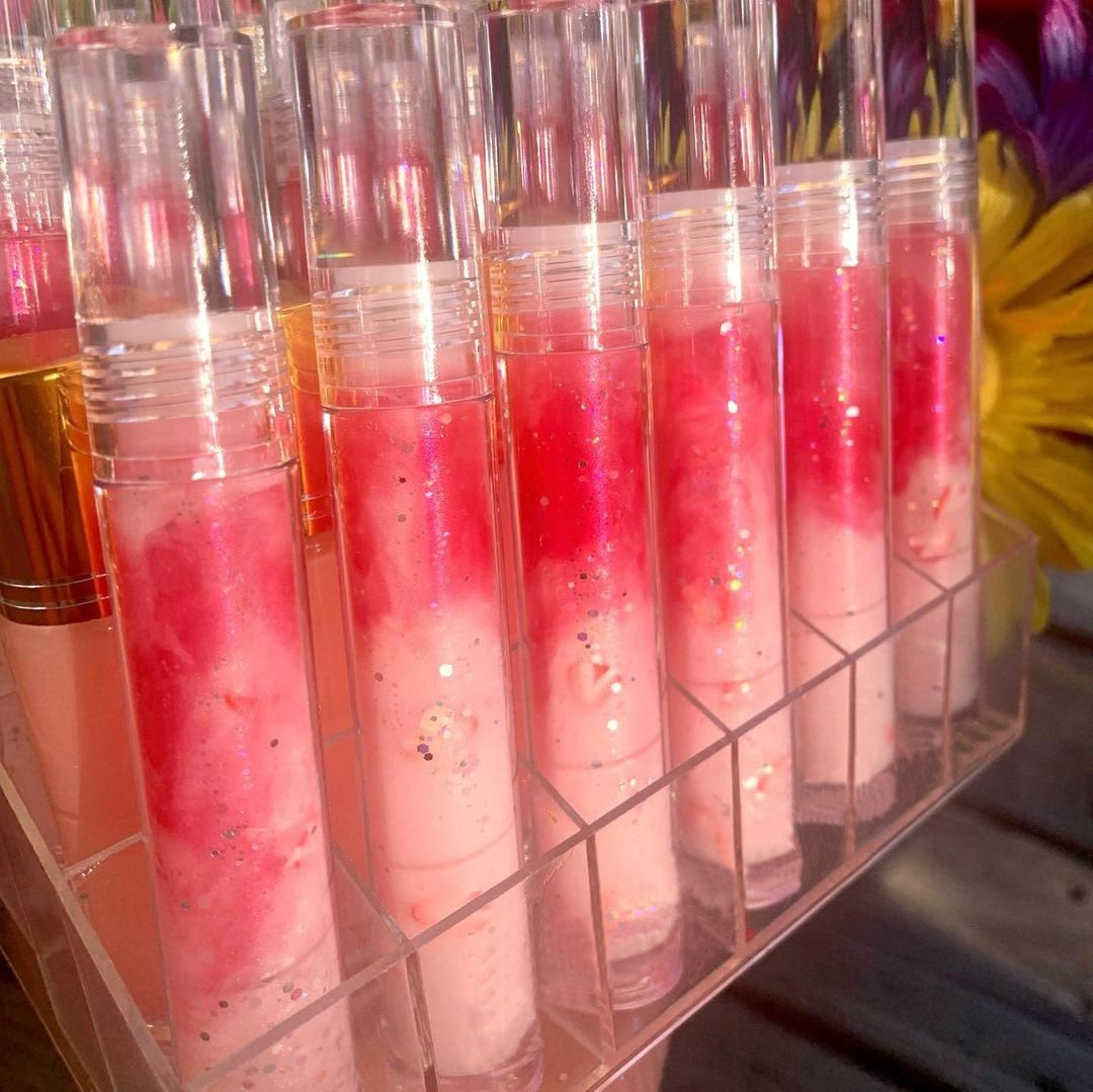 Custom Lip Gloss Clear Long Lasting Tubes 8 pcs