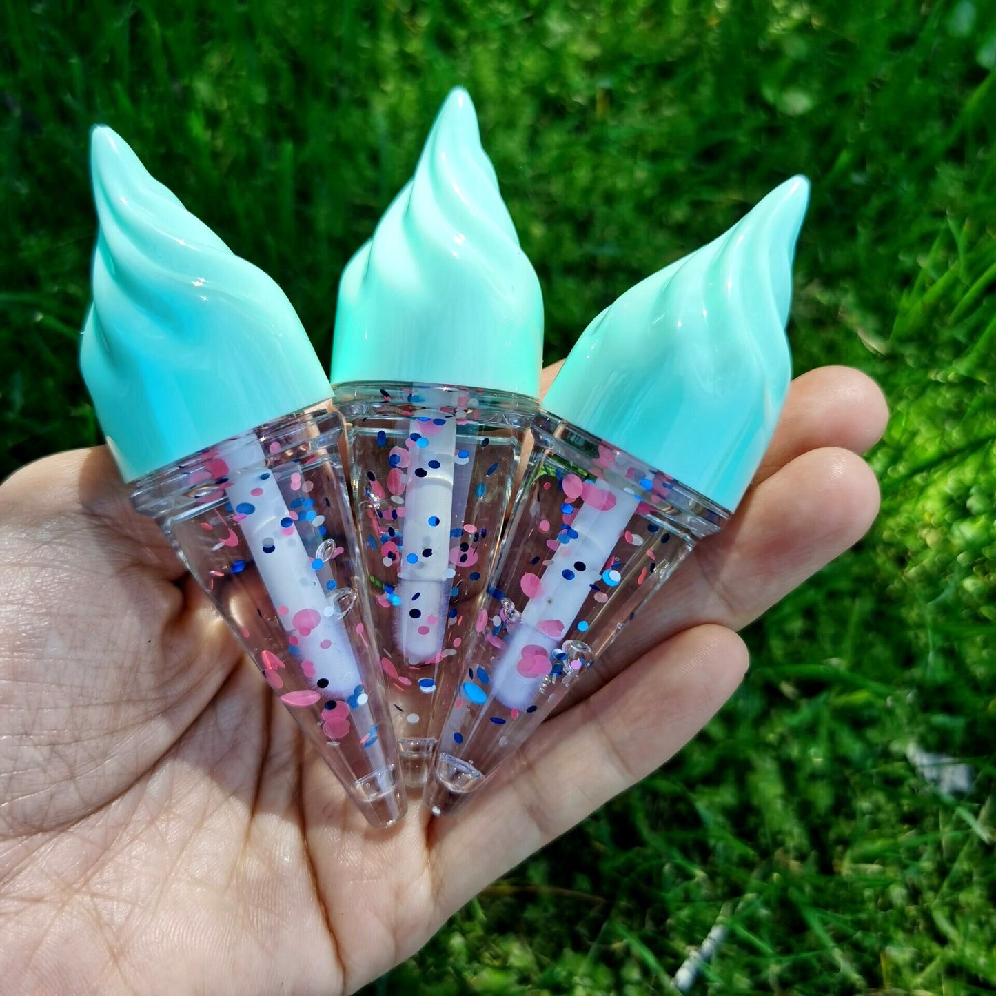 Cute Cruelty Free Vegan Ice Cream Lip Gloss Set 4 pcs