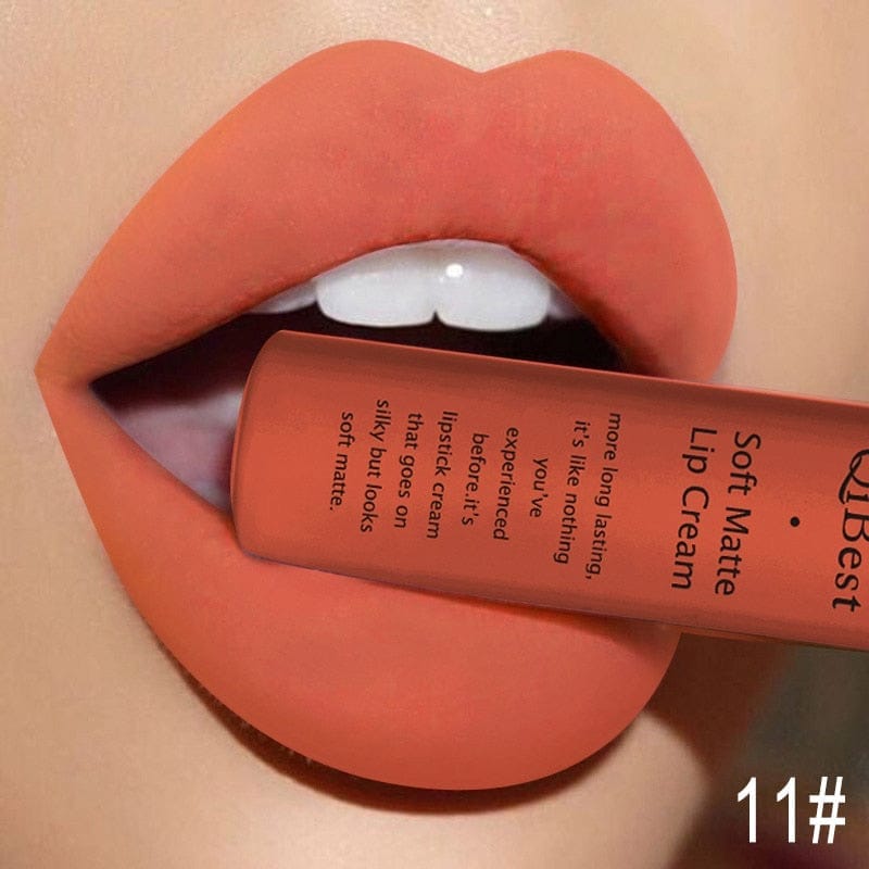 Waterproof Matte Nude Lipstick Pigment Red Long Lasting Lip Gloss BENNYS