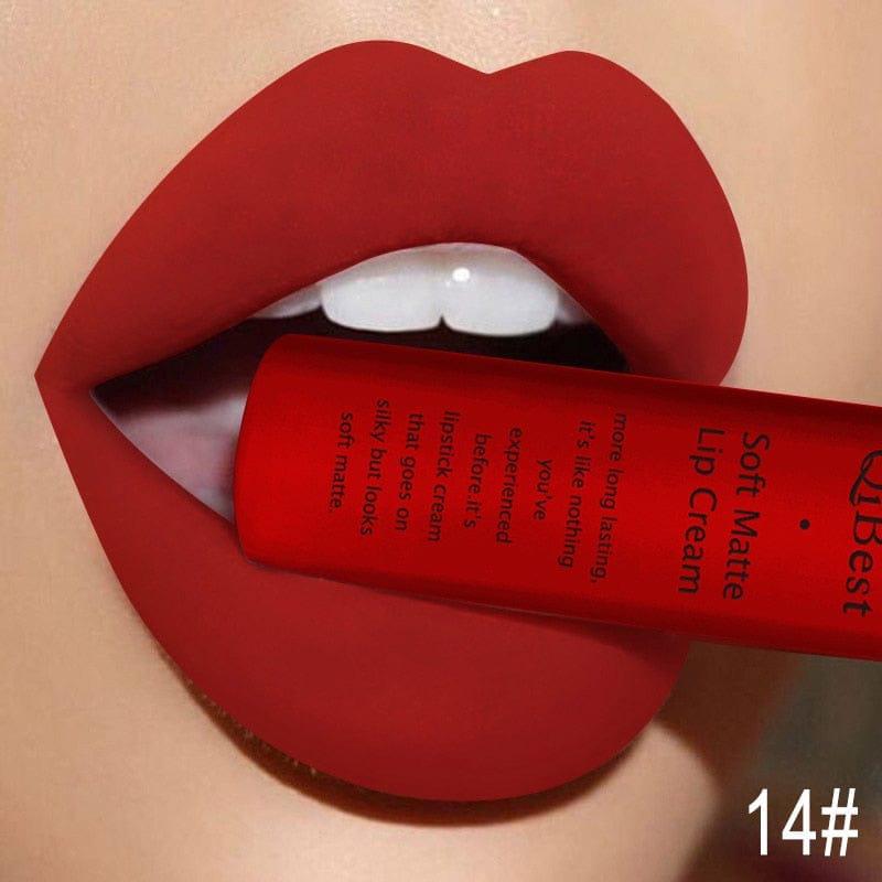 Waterproof Matte Nude Lipstick Pigment Red Long Lasting Lip Gloss BENNYS