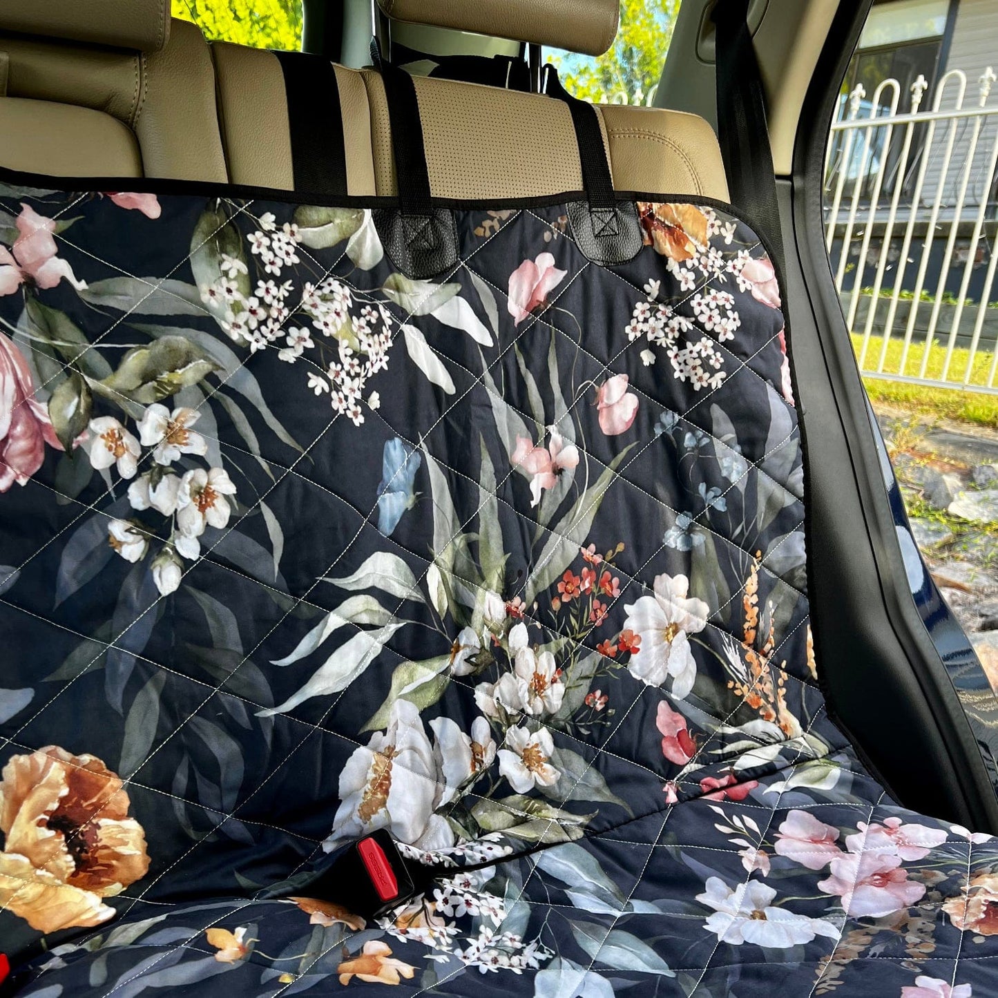 Flowers And Leaves Scenery Dog Car Seat Covers