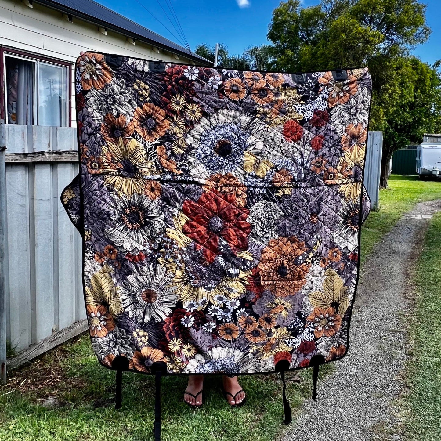 Fall Flowers Dog Car Seat Covers