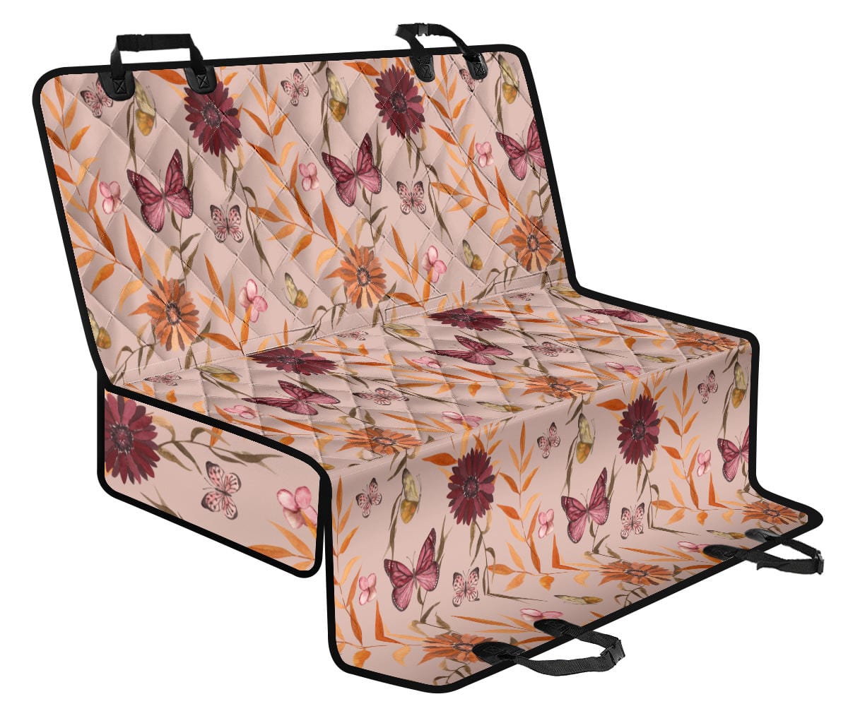 Pink Butterflies Dog Car Seat Covers