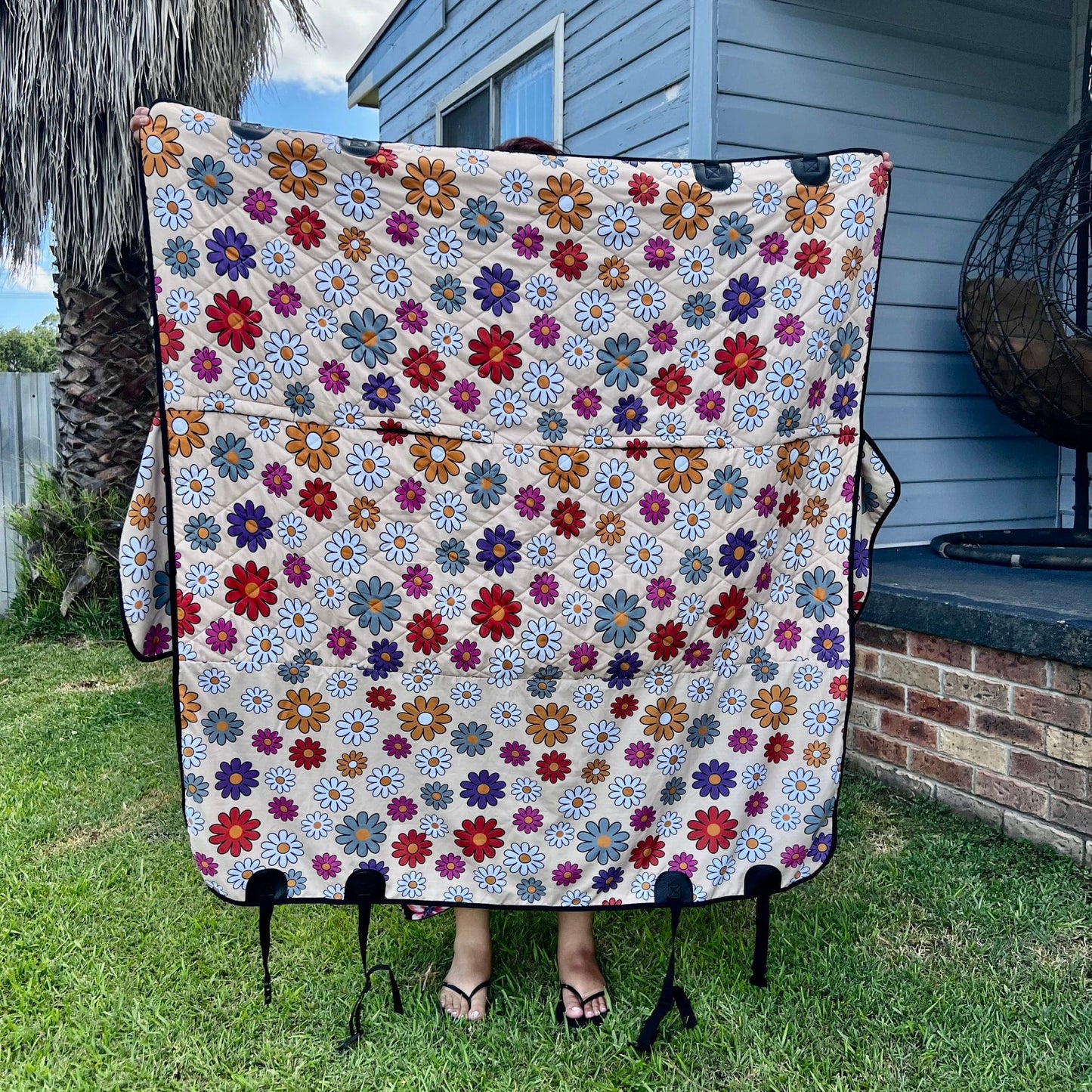 Boho Hippie Daisies Dog Car Seat Covers