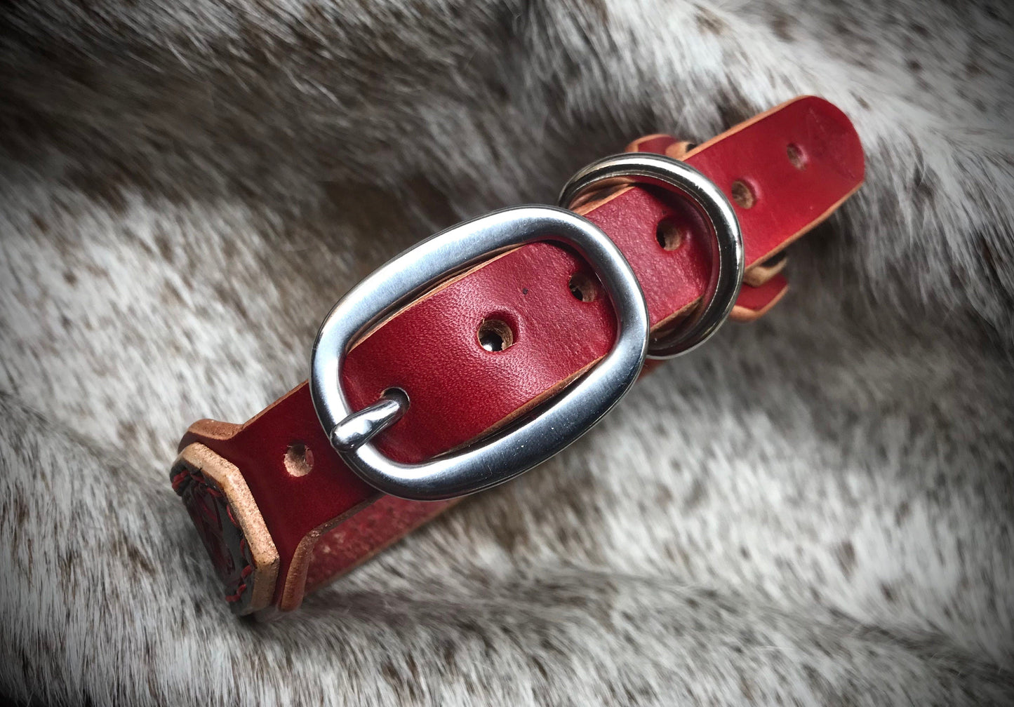 Basket weave double layered custom collar