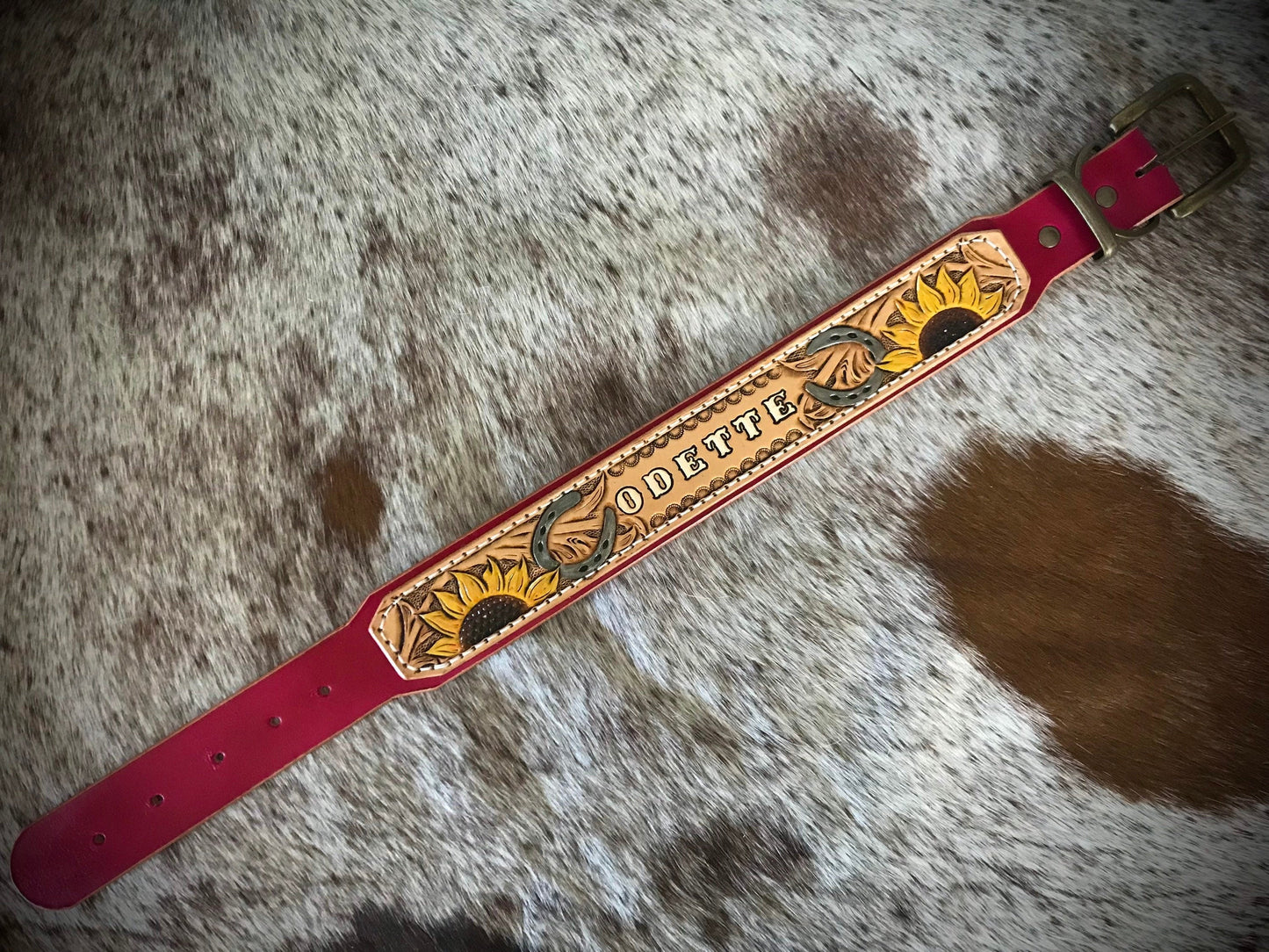 Hand painted double layered collar - LARGE