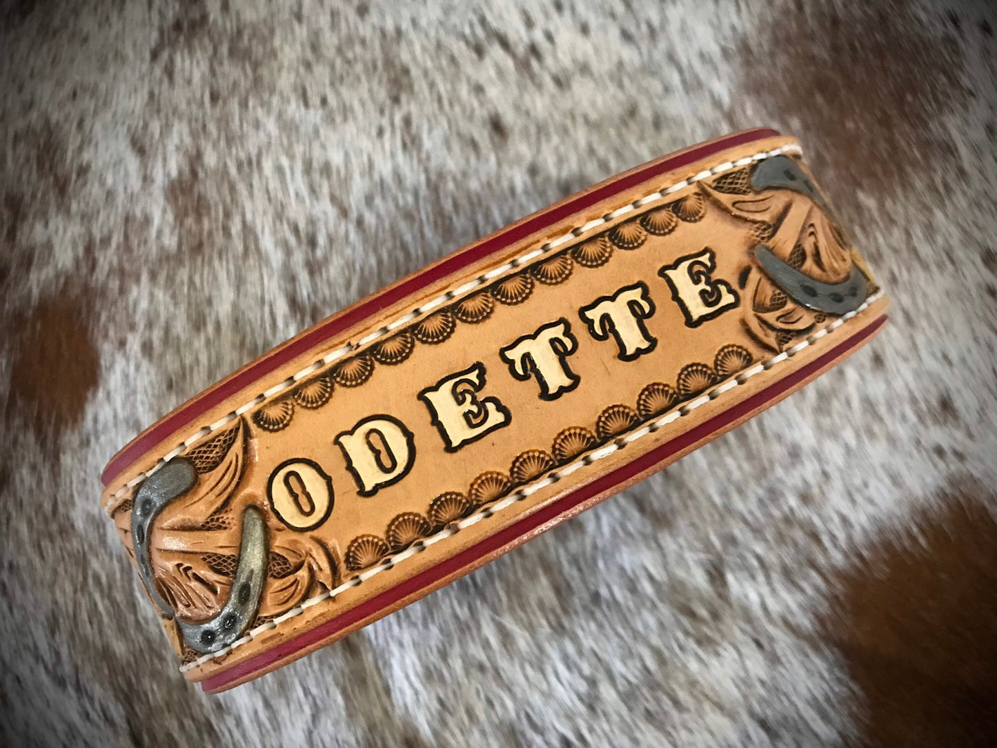 Hand painted double layered collar - LARGE