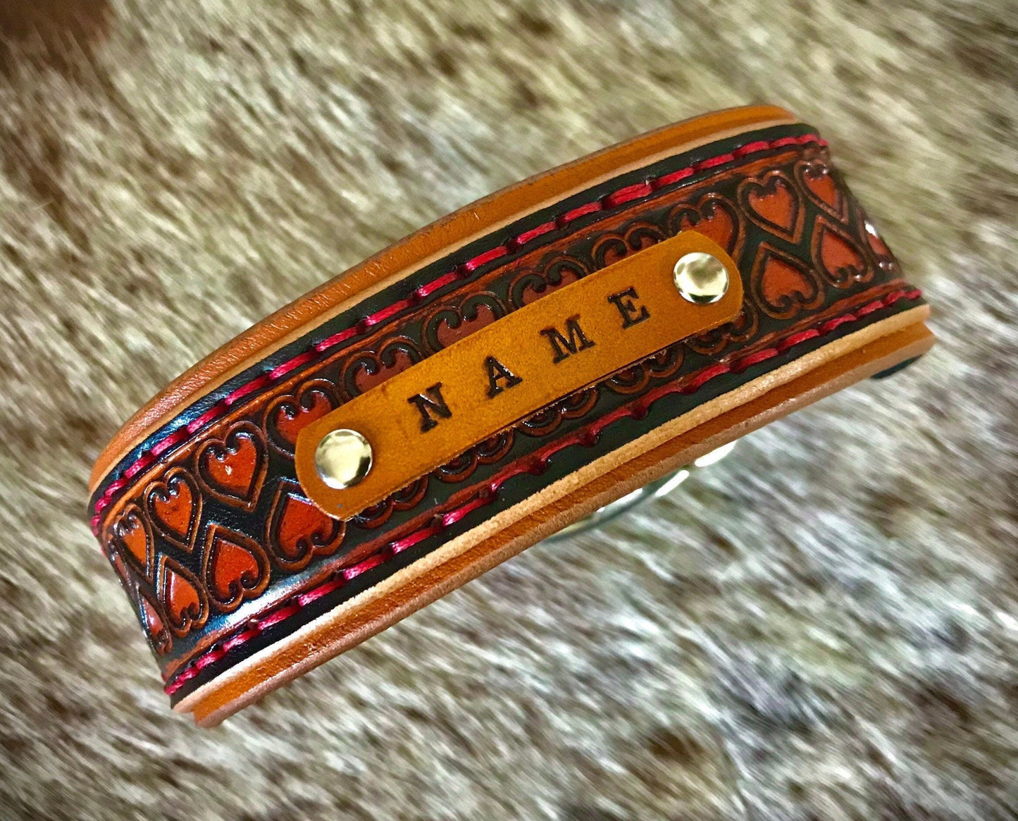 Black Double love heart custom layered collar