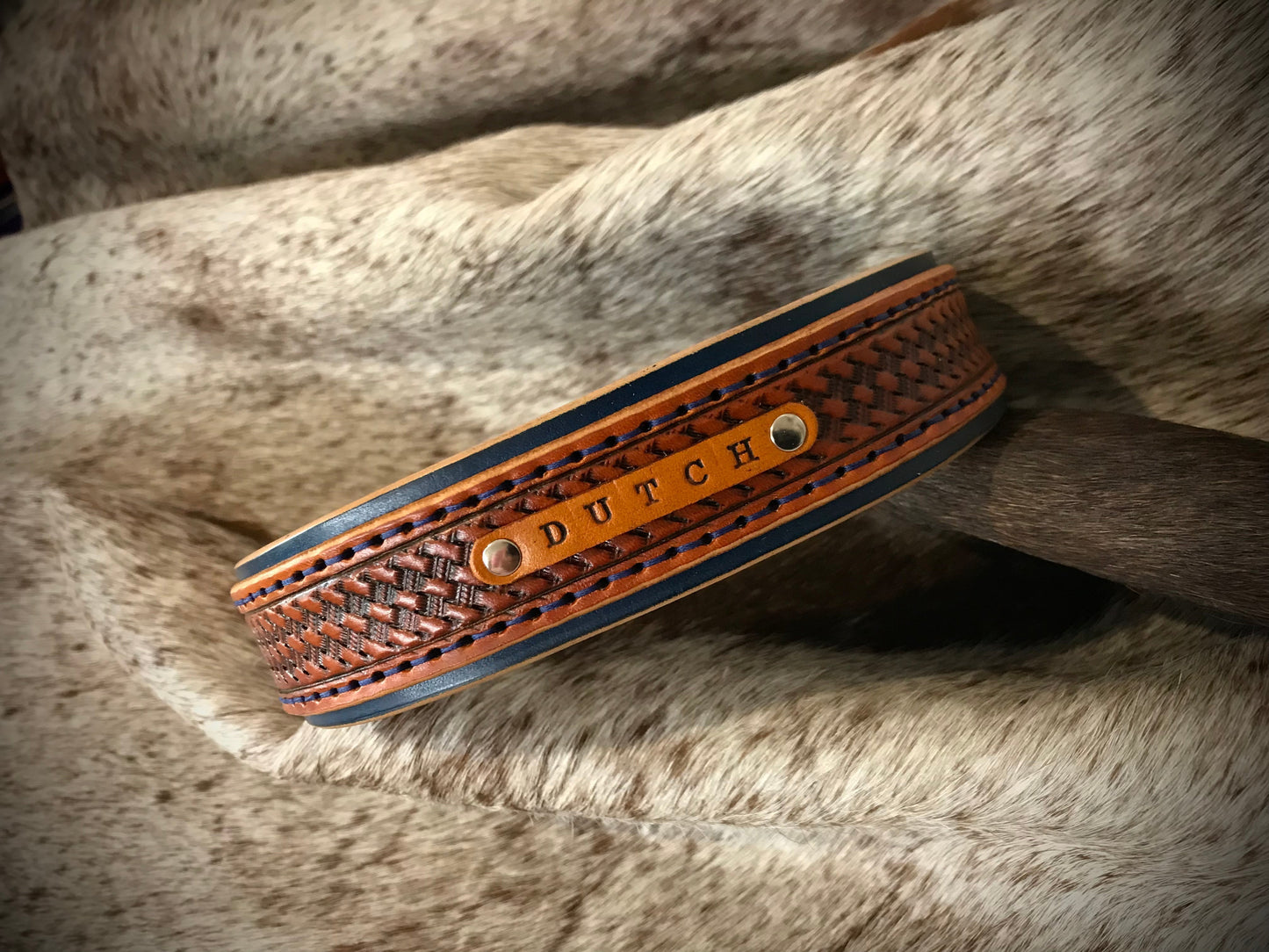 Basket Weave double layered collar