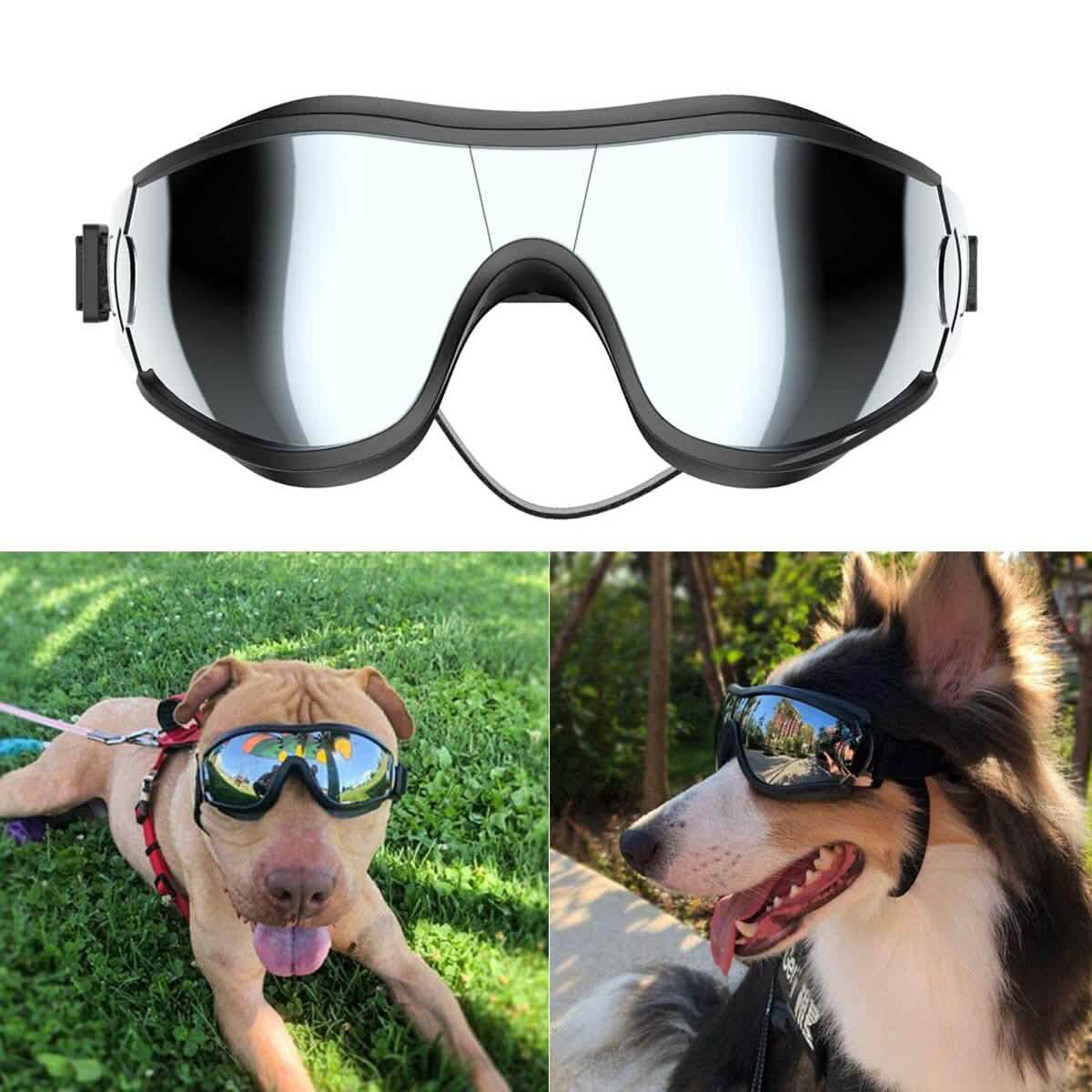 NVTED Dog Sunglasses with Adjustable Strap for Medium or Large Dog