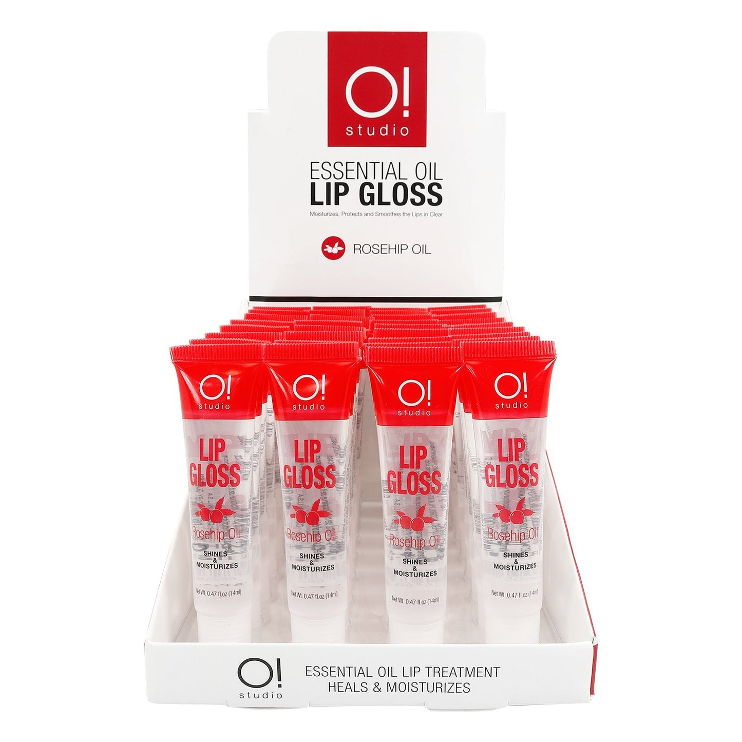 O Studio Shines and Moisturizes Lip Gloss Rosehip Oil 36Pcs / 1DP