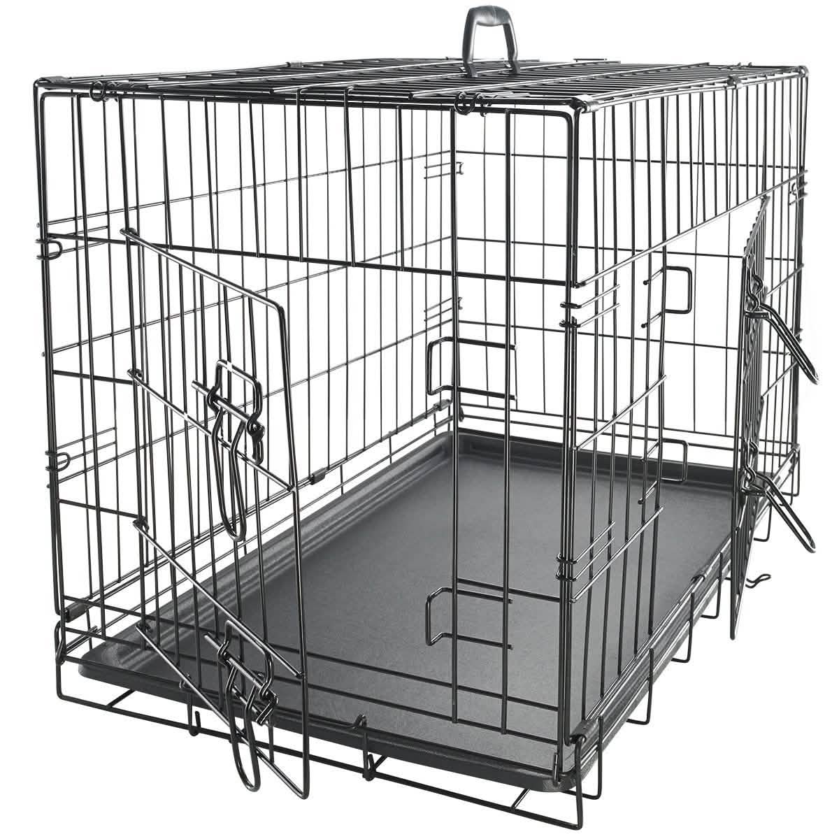 Paws & Pals Double Door Wire Dog Crate with Tray