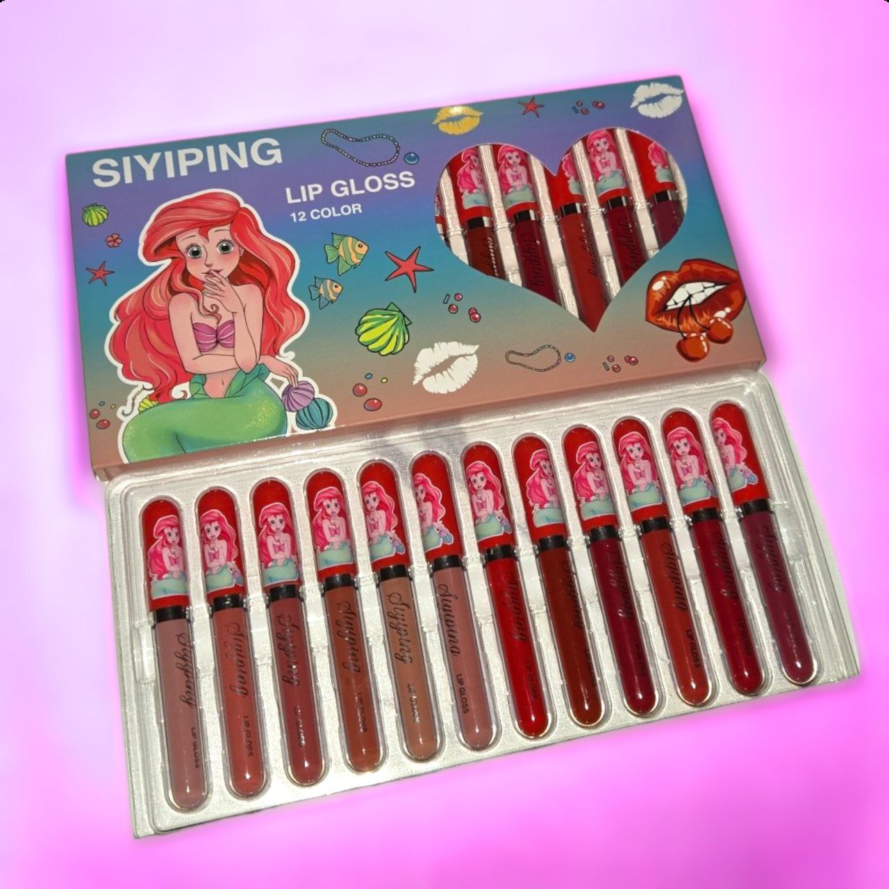 Little Mermaid 12 Pc Liquid Lipstick Set